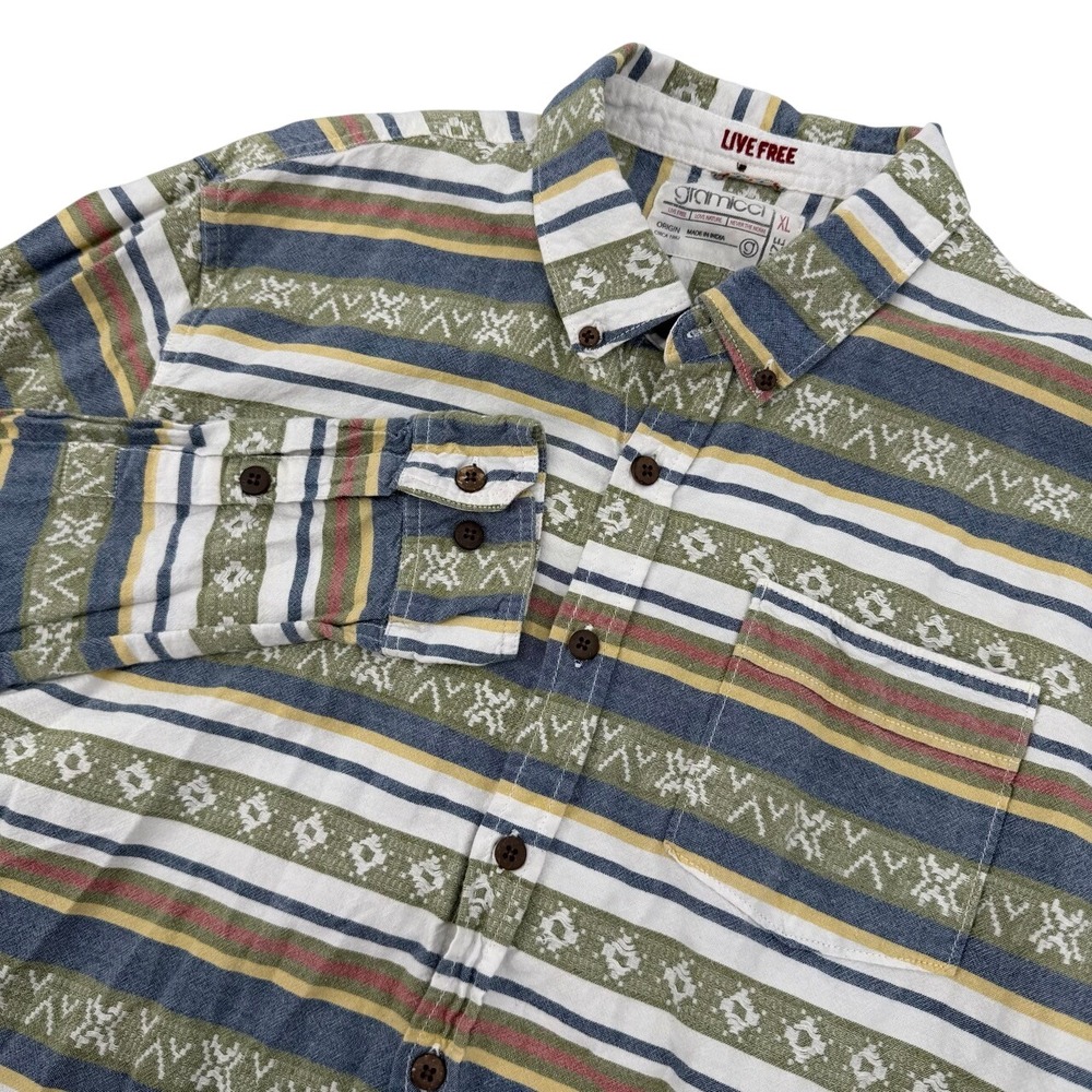 Gramicci VTG 90s Mens XL Long Sleeve Button Down Shirt Southwest‎ Aztec Unique